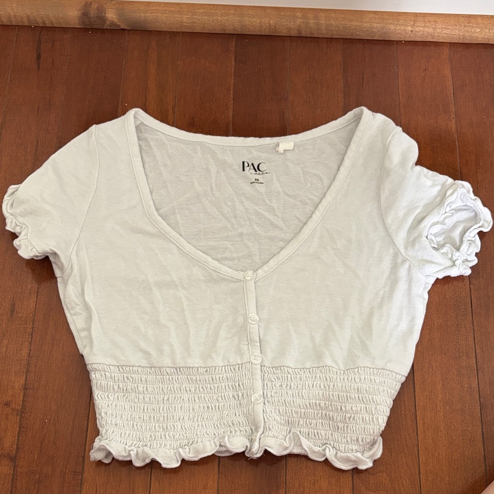 Pacsun White Cropped Top